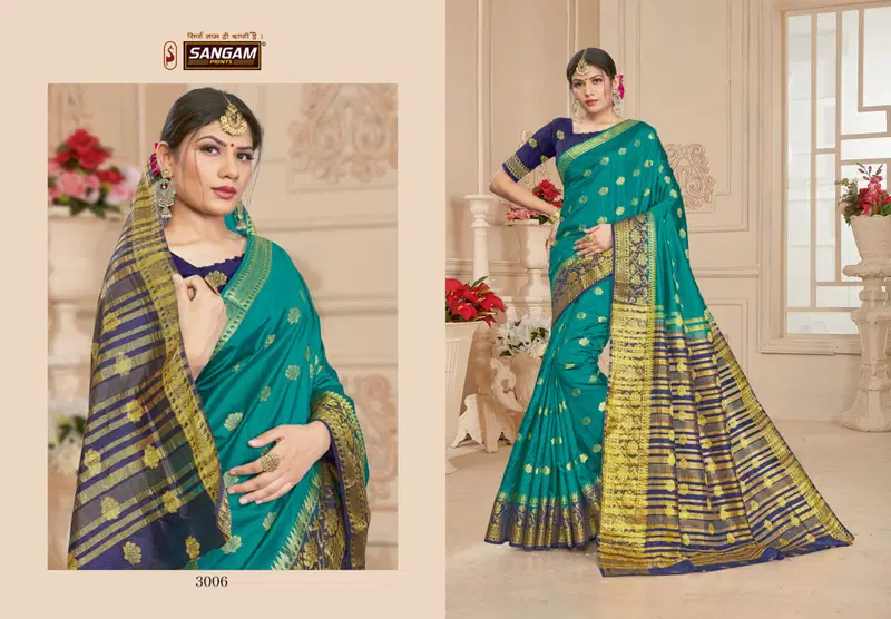 Sangam Natasha Latest Fancy Designer Festive Wear Pure Soft Silk Sarees 